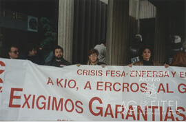 Manifestación y concentración frente al Ministerio de Industria en Madrid contra el plan de ajuste propuesto por Ercros