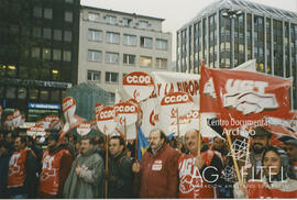Manifestación de los sindicatos europeos en Luxemburgo por el empleo y la Europa social