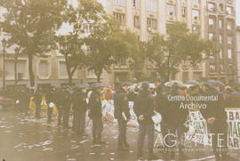 Manifestación en la carrera de San Jeronimo de Madrid para protestar contra el cierre de Carrier