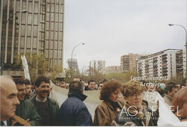 Manifestación y concentración frente al Ministerio de Industria en Madrid contra el plan de ajuste propuesto por Ercros