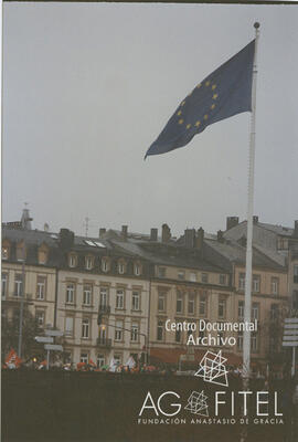 Manifestación de los sindicatos europeos en Luxemburgo por el empleo y la Europa social